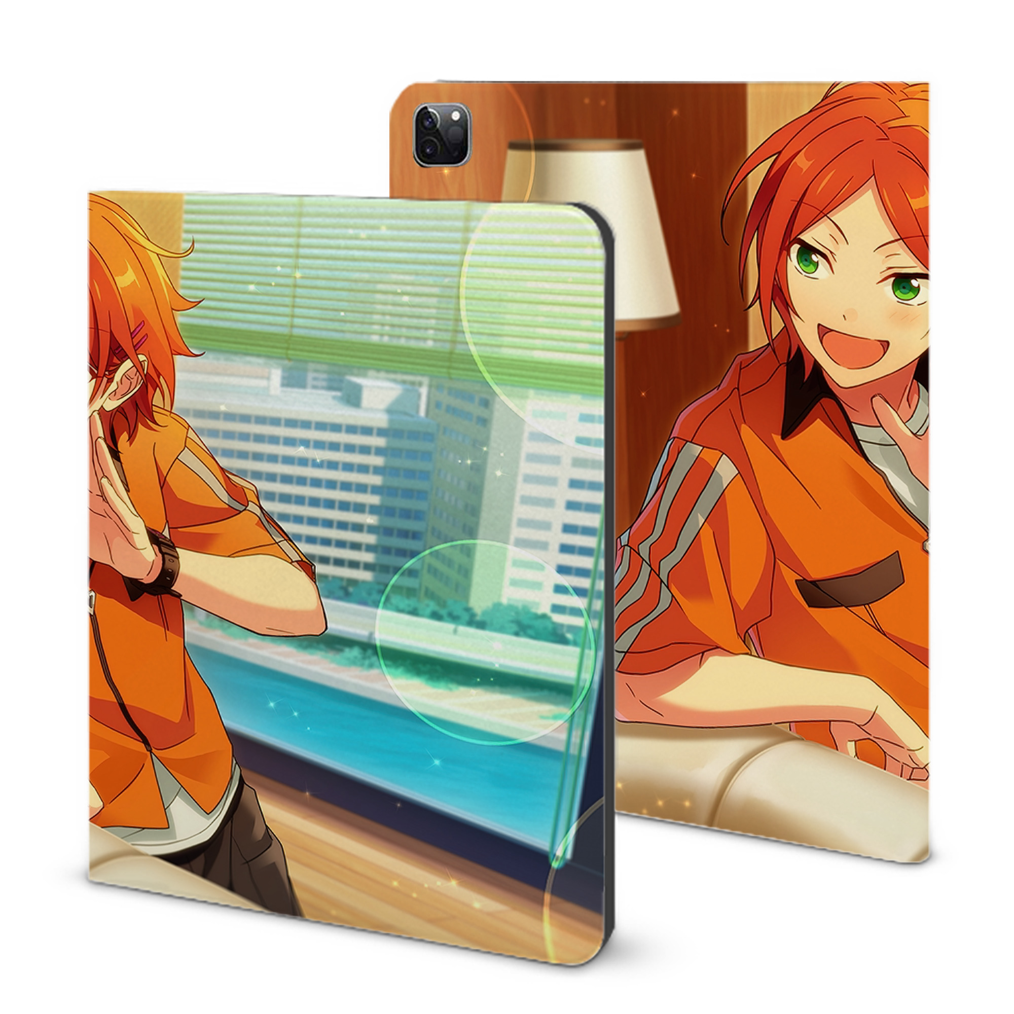 （画像用） あんさんぶるスターズ! Ensemble Stars IPad ケース ブック型 PUレザー TPU 耐衝撃 軽量 薄型 ペン収納なし 全面保護 IPad 各モデル対応